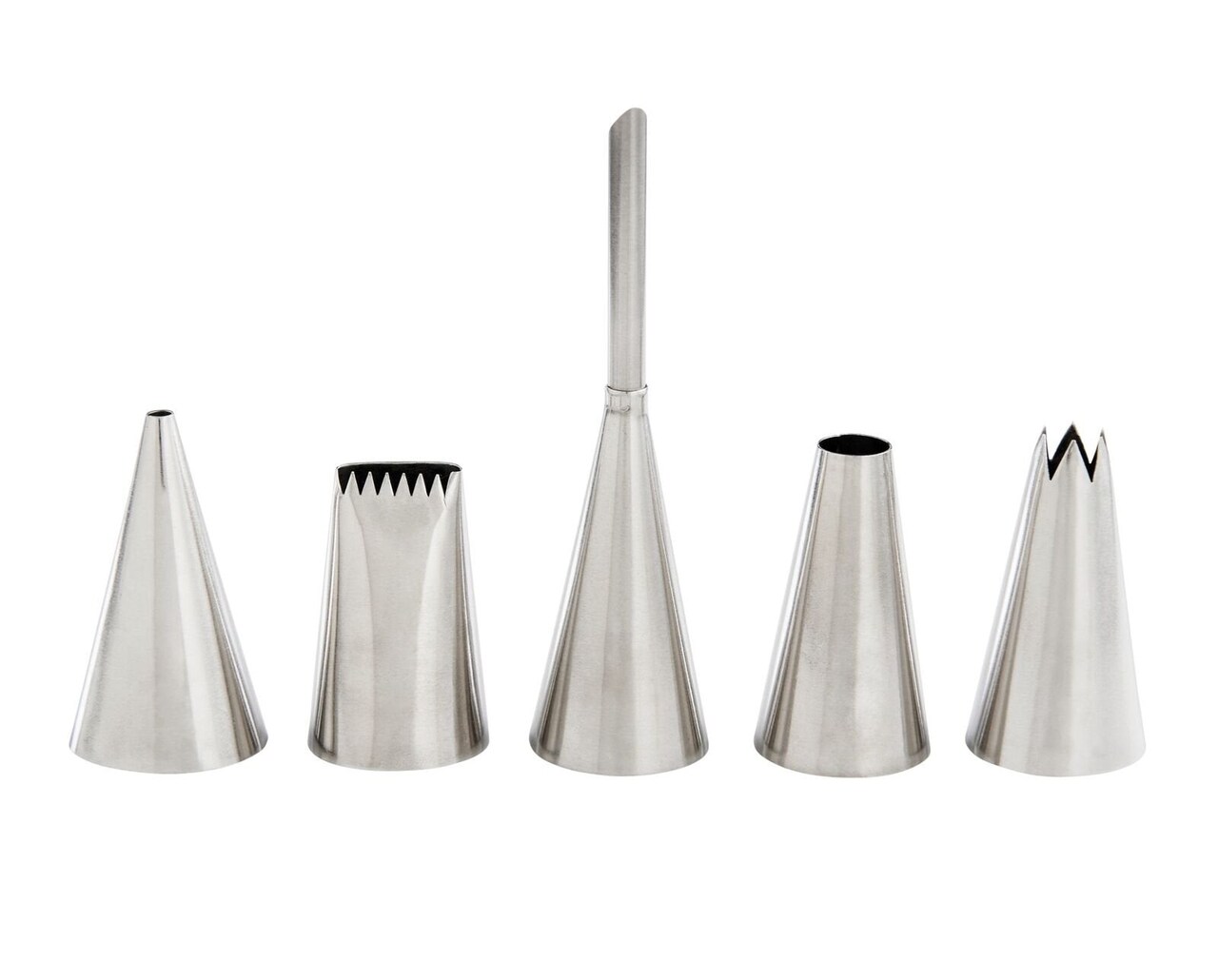 Mrs Anderson's 5pc Pastry Cake Cookie Stainless Steel Icing Decorating Tips Set